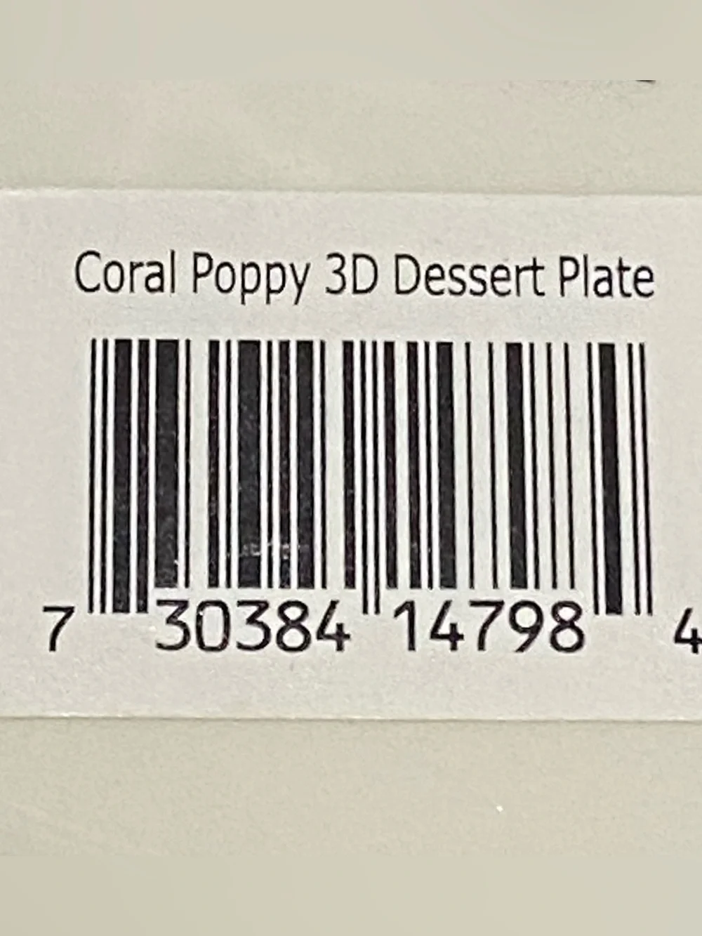 Pair (2) Coral Poppy 3D Dessert Plates Certified International 8” Flower Petals